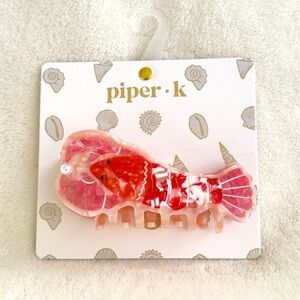 Piper K Lobster w/ Faux Pearl Hair Claw Clip